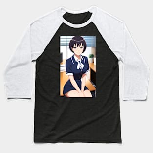 Anime Girl In Office Uniform 04 Baseball T-Shirt